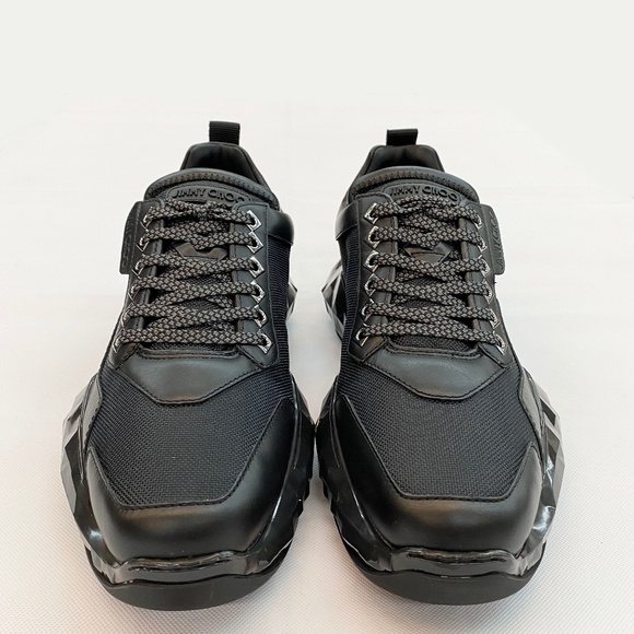 Diamond X II/M | Black Leather Trainers | JIMMY CHOO Jimmy Choo Black Diamond/M Trainers Sneakers Size: EU 42 (Approx. US 12)